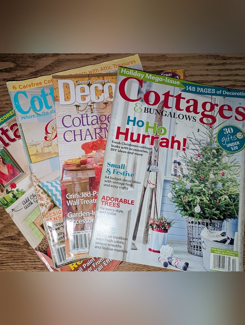 Set Of 4 Fun Cottage Decor Magazines For Inspo, DIY